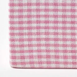 Pink Gingham Check Cotton Cube Pouffe 36 X 36 X 38 Cm -Best Homeware Store sf1533 04