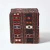 Multicolour Kilim Print Cotton Cube Pouffe 36 X 36 X 38 Cm -Best Homeware Store sf1534 01