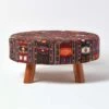 Flat Kilim Footstool With Legs -Best Homeware Store sf1580 01 1