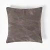 Grey Real Leather Suede Cushion With Feather Filling -Best Homeware Store sf1632 01