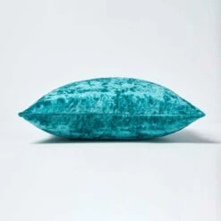 Teal Luxury Crushed Velvet Cushion Cover -Best Homeware Store sf1682a 03