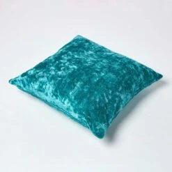 Teal Luxury Crushed Velvet Cushion Cover -Best Homeware Store sf1682a 04