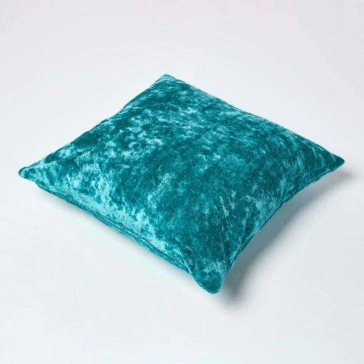 Teal Luxury Crushed Velvet Cushion Cover -Best Homeware Store sf1682a 04