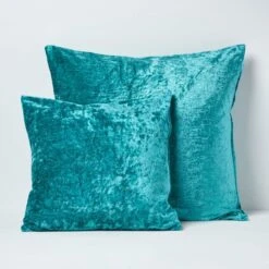 Teal Luxury Crushed Velvet Cushion Cover -Best Homeware Store sf1682a 05