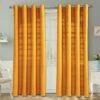 Cotton Rajput Ribbed Mustard Yellow Curtain Pair -Best Homeware Store sf1709 1 3