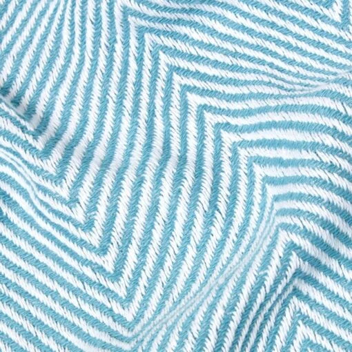 Cotton Halden Chevron Teal Throw -Best Homeware Store sf1777 04 3