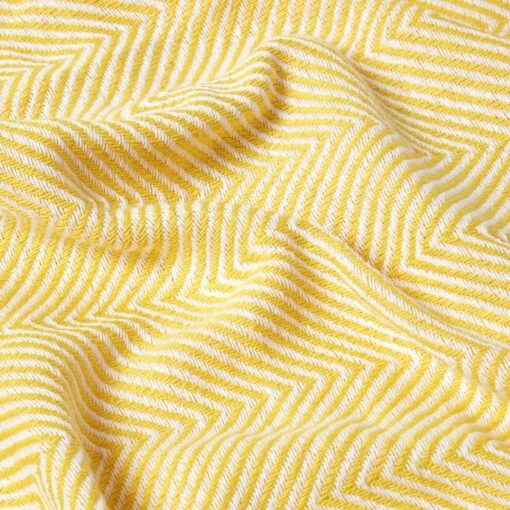 Cotton Halden Chevron Yellow Throw -Best Homeware Store sf1779 04