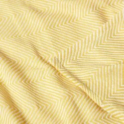 Cotton Halden Chevron Yellow Throw -Best Homeware Store sf1779 05