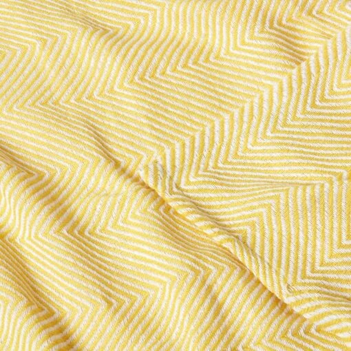 Cotton Halden Chevron Yellow Throw -Best Homeware Store sf1779 05