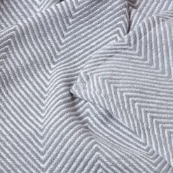 Cotton Halden Chevron Grey Throw -Best Homeware Store sf1781 05