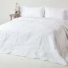 White Cotton Rich Floral Metelassé Pattern Bedspread -Best Homeware Store sf1789c 01 3