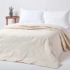 Cream Cotton Rich Floral Metelassé Pattern Bedspread -Best Homeware Store sf1790 01