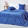 Navy Blue Paragon Diamond Geometric Velvet Bedspread -Best Homeware Store sf1849 01 2