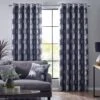 Charcoal Enchanted Forest Eyelet Curtain Pair -Best Homeware Store sf1885