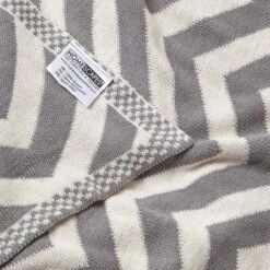 Grey Chevron Cotton Knitted Throw -Best Homeware Store sf1950 7