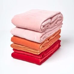 Burnt Orange Velvet Quilted Throw -Best Homeware Store sf1955 6