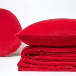 Red Velvet Quilted Throw -Best Homeware Store sf1956 5