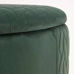 Arundel Heart-Shaped Velvet Footstool With Storage, Emerald -Best Homeware Store sf2043 6