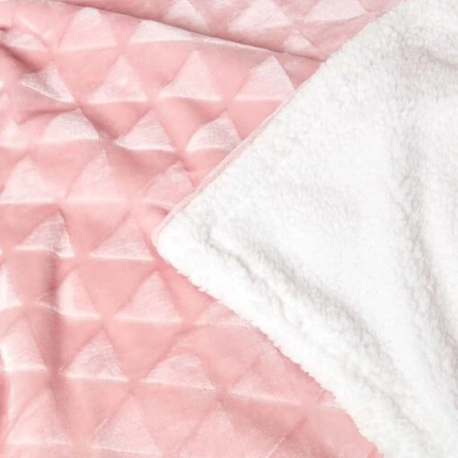 Blush Pink Geometric Triangle Velvet Throw -Best Homeware Store sf2053c 05 1 4