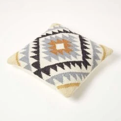 Agra Handwoven Kilim Cushion With Feather Filling, 45 X 45 Cm -Best Homeware Store sf2067 5