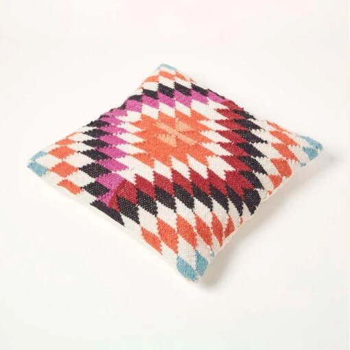 Manila Handwoven Kilim Cushion With Feather Filling, 45 X 45 Cm -Best Homeware Store sf2071 5