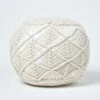 Natural Macrame Knitted Pouffe -Best Homeware Store sf2124 1 2