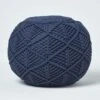 Navy Macrame Knitted Pouffe -Best Homeware Store sf2128 1 2