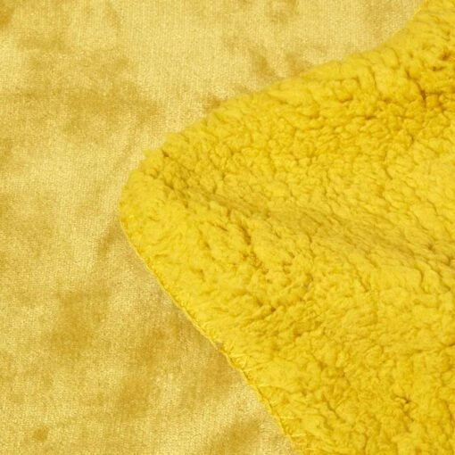 Mustard Soft Velvet Fleece Throw -Best Homeware Store sf2141c 4