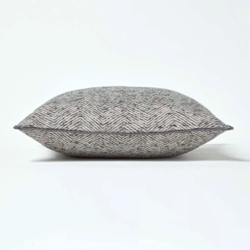 Woven Slub Grey Filled Cushion, 43 X 43 Cm -Best Homeware Store sf2143 4