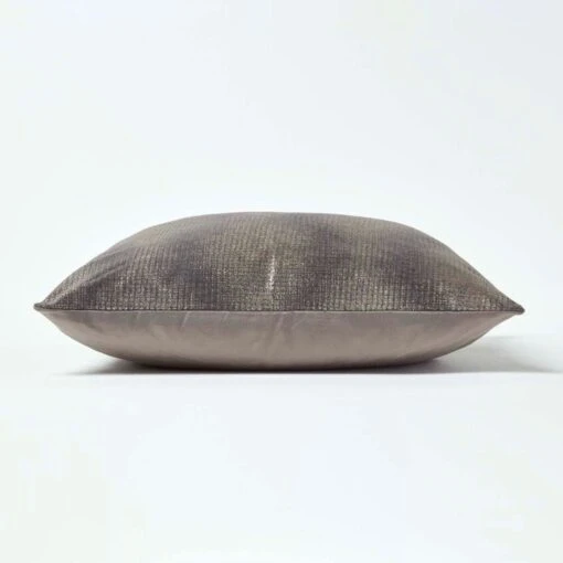 Metallic Silver Grey Filled Cushion, 50 X 50 Cm -Best Homeware Store sf2149 4