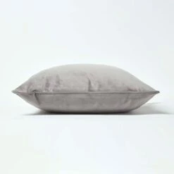 Soft Grey Velvet Filled Cushion, 50 X 50 Cm -Best Homeware Store sf2152b 4