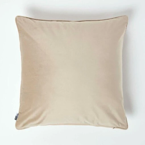 Soft Taupe Velvet Filled Cushion, 50 X 50 Cm -Best Homeware Store sf2152c 2