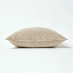 Soft Taupe Velvet Filled Cushion, 50 X 50 Cm -Best Homeware Store sf2152c 4