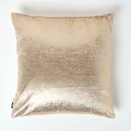 Metallic Gold Filled Cushion, 56 X 56 Cm -Best Homeware Store sf2155 2