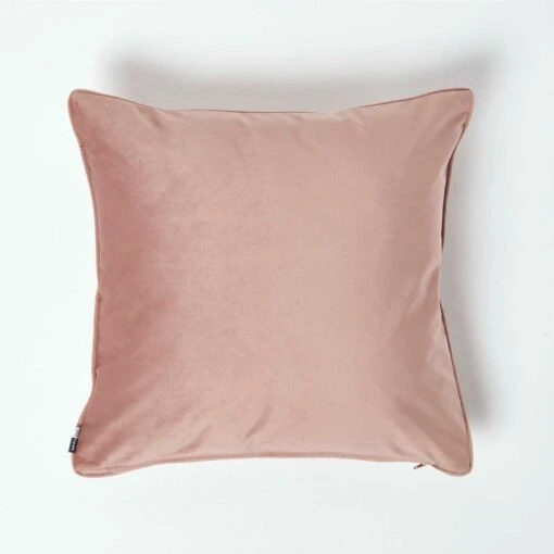 Pink Velvet Filled Cushion, 43 X 43 Cm -Best Homeware Store sf2157 2