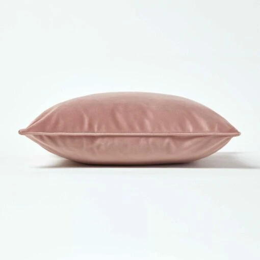 Pink Velvet Filled Cushion, 43 X 43 Cm -Best Homeware Store sf2157 4