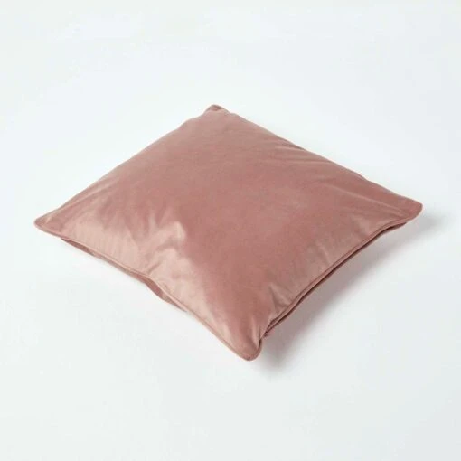 Pink Velvet Filled Cushion, 43 X 43 Cm -Best Homeware Store sf2157 5