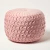 Grace Pleated Velvet Pink Pouffe -Best Homeware Store sf2174c 1