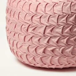 Grace Pleated Velvet Pink Pouffe -Best Homeware Store sf2174c 3