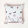 Pink Embroidered Butterfly Filled Cushion 45 X 45 Cm -Best Homeware Store sf2203a 01