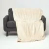 Cream Soft Touch Fur Throw 130 X 180 Cm -Best Homeware Store sf2210b 01