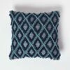 Tula Handwoven Textured Navy & Teal Cushion 45 X 45 Cm -Best Homeware Store sf2220 1