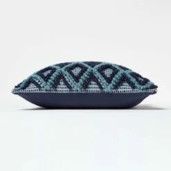 Tula Handwoven Textured Navy & Teal Cushion 45 X 45 Cm -Best Homeware Store sf2220 4