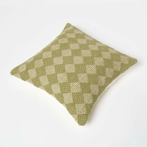 Lima Handwoven Textured Green Cushion 45 X 45 Cm -Best Homeware Store sf2222 5