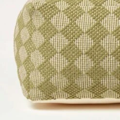 Lima Handwoven Textured Green Pouffe Bean Cube -Best Homeware Store sf2223 3