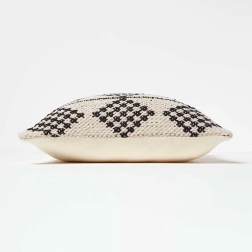 Adana Handwoven Textured Natural & Black Cushion 45 X 45 Cm -Best Homeware Store sf2226 4