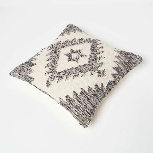 Karu Handwoven Geometric Grey Kilim Cushion 45 X 45 Cm -Best Homeware Store sf2229 5