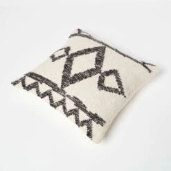 Koba Handwoven Traditional Black & Cream Cushion 45 X 45 Cm -Best Homeware Store sf2230 5