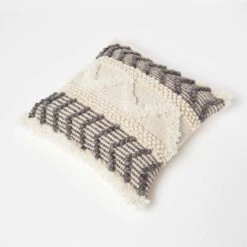 Lindi Handwoven Tufted Cream Kilim Cushion 45 X 45 Cm -Best Homeware Store sf2231 5