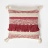 Zadar Handwoven Fringed Red Kilim Cushion 45 X 45 Cm -Best Homeware Store sf2237 1